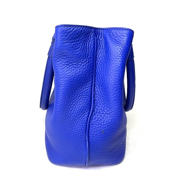 Cole Haan Blue Pebbled Leather Tote Crossbody Bag - Picture 6 of 14